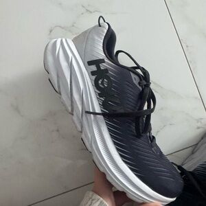 Hoka Black and Gray Athletic Shoes